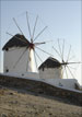 The windmills of Mykonos are famous.