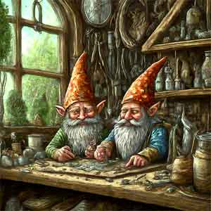 Gnomes, Quelilesteron, Eastern Lands, Google Gemini